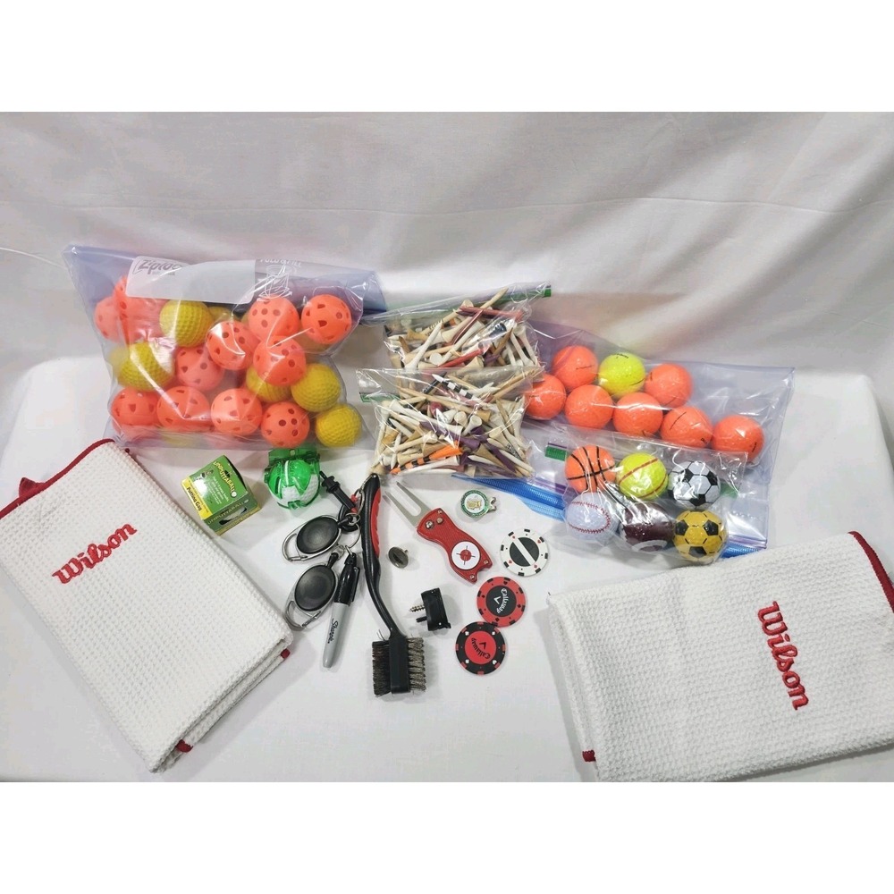 Golf Lot Ball (Specialty) Tees Towels Markers (1 Masters) Putter Attachment More